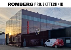 ROMBERG PROJEKTTECHNIK Foto des Lager-Gebäudes der ROMBERG Projekttechnik und der ROMBERG Mobility