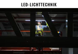 LED-Lichttechnik Bild einer Leuchteninstallation auf Baustelle